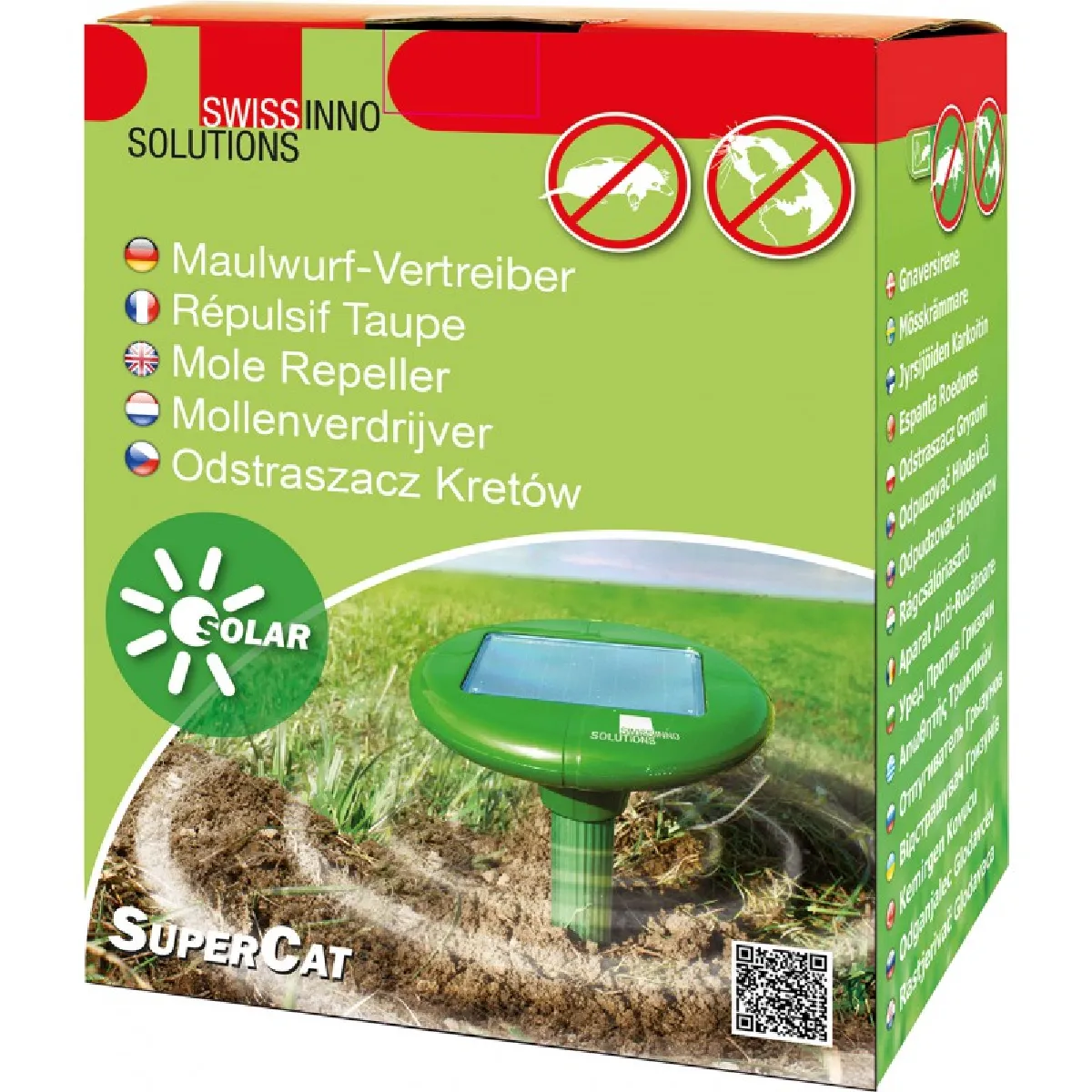 Chasse-taupe Solaire – Lot De 2, Ultrasons Et Vibrations, écolo Et Sans Danger