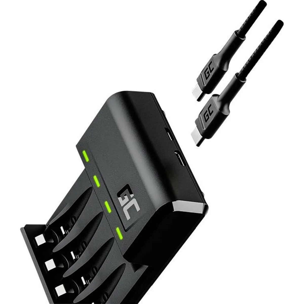 GREEN  Chargeur de piles NiMH LR03/LR6 USB-C