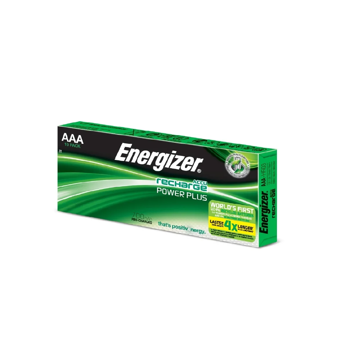 Accu LR03 AAA NiMH Energizer Power Plus HR03 E300626400 700 mAh 1.2 V 10 pc - vue 2