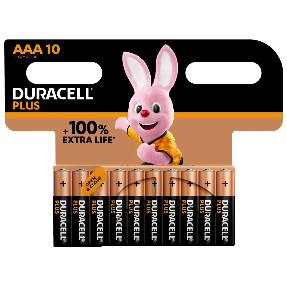 Duracell Plus 163584 Lot de 10 Piles alcalines AAA LR03 MN2400 1 5 V
