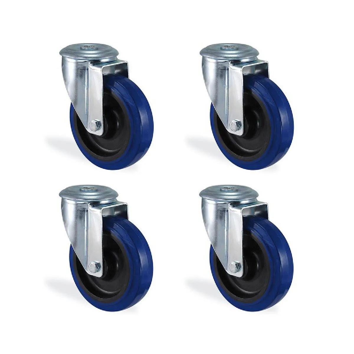 Lot de roulettes pivotantes à œil - vue 1