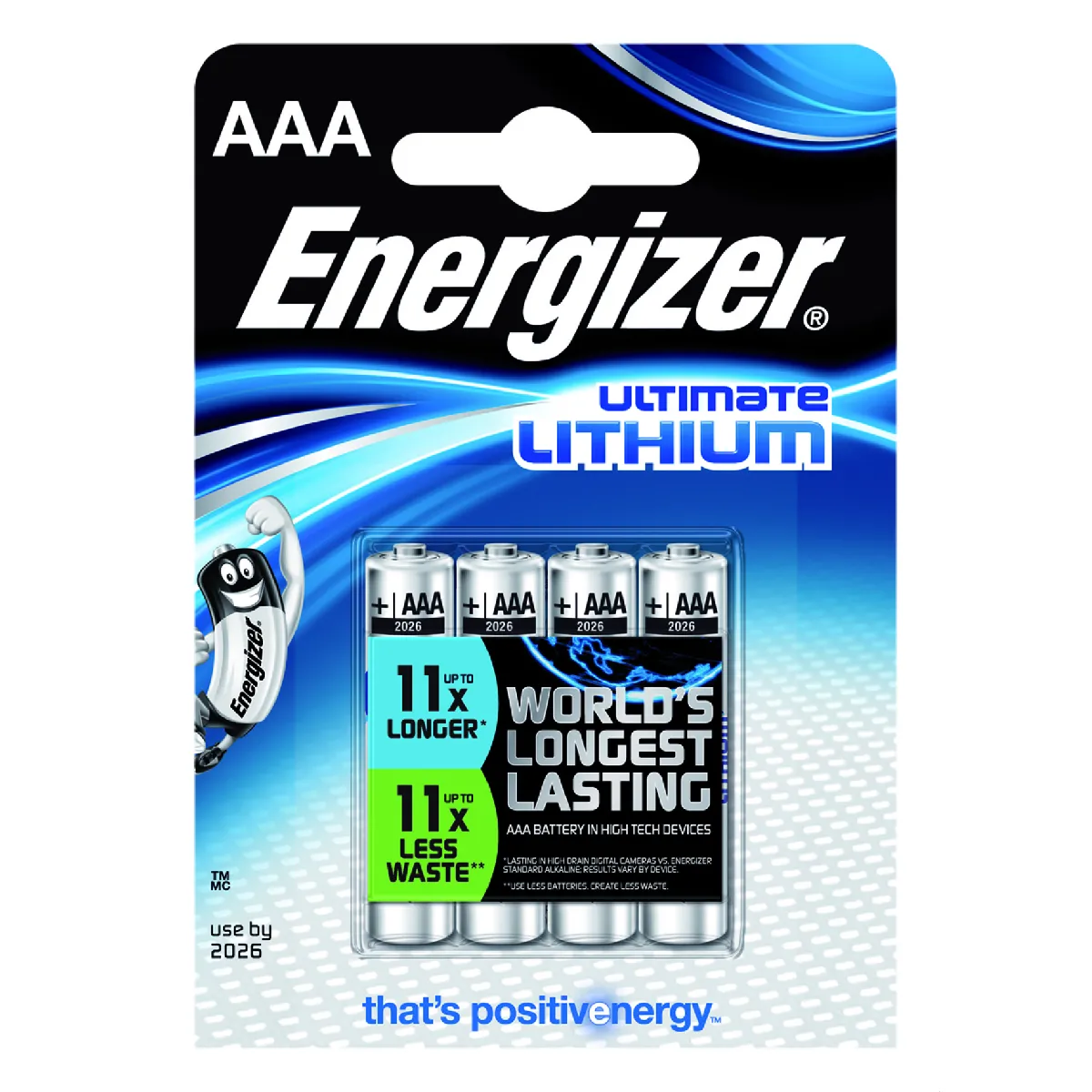 Piles Lithium Lr03 aaa 1 5v Energizer Le Pack De 4 - vue 2