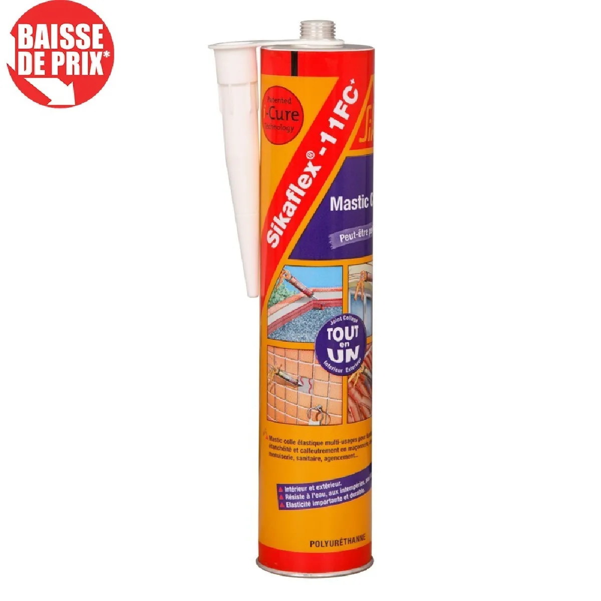 SIKA Mastic colle SIKAFLEX 11 C 300ml marron