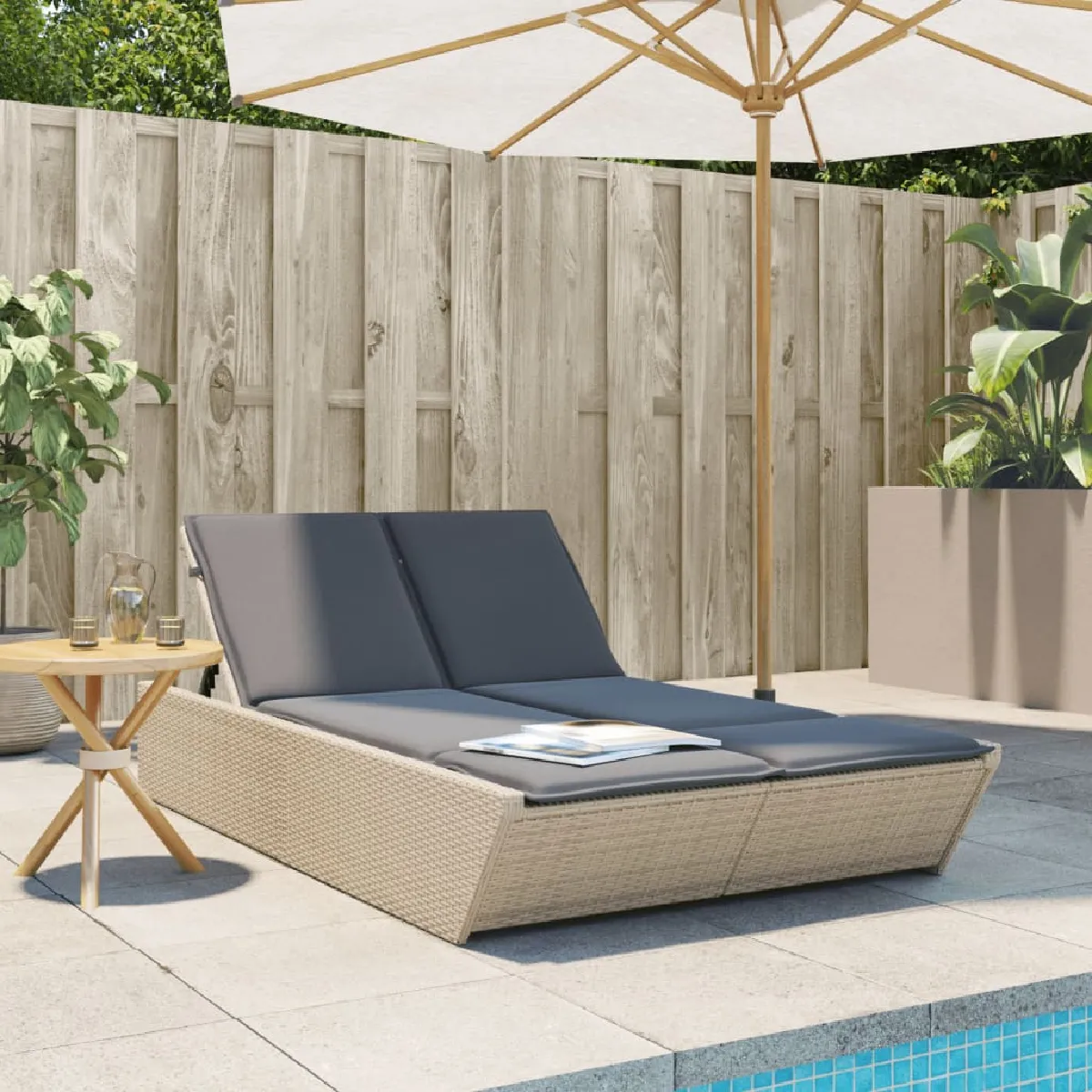 vidaXL Chaise Longue Double - vue 9