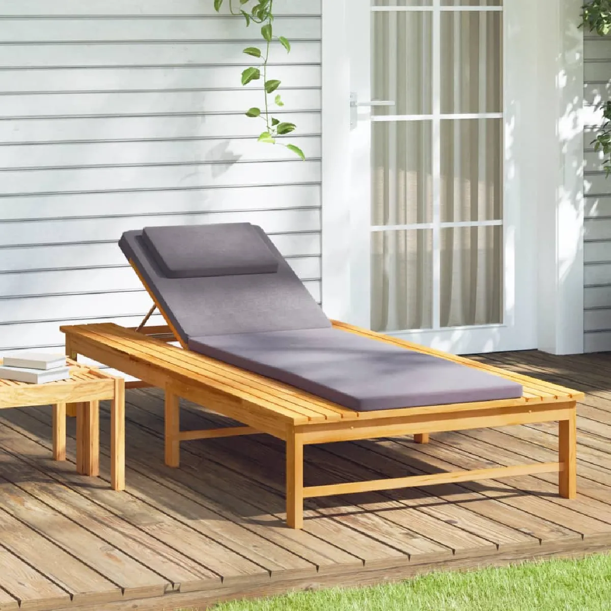 VIDAXL Chaise Longue avec Coussin - vue 9