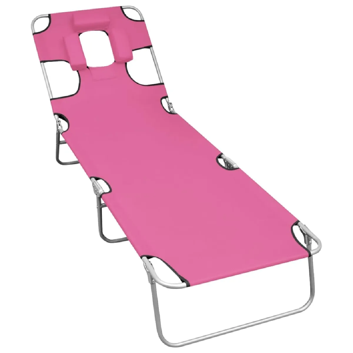 vidaXL Chaise Longue - Rose magenta