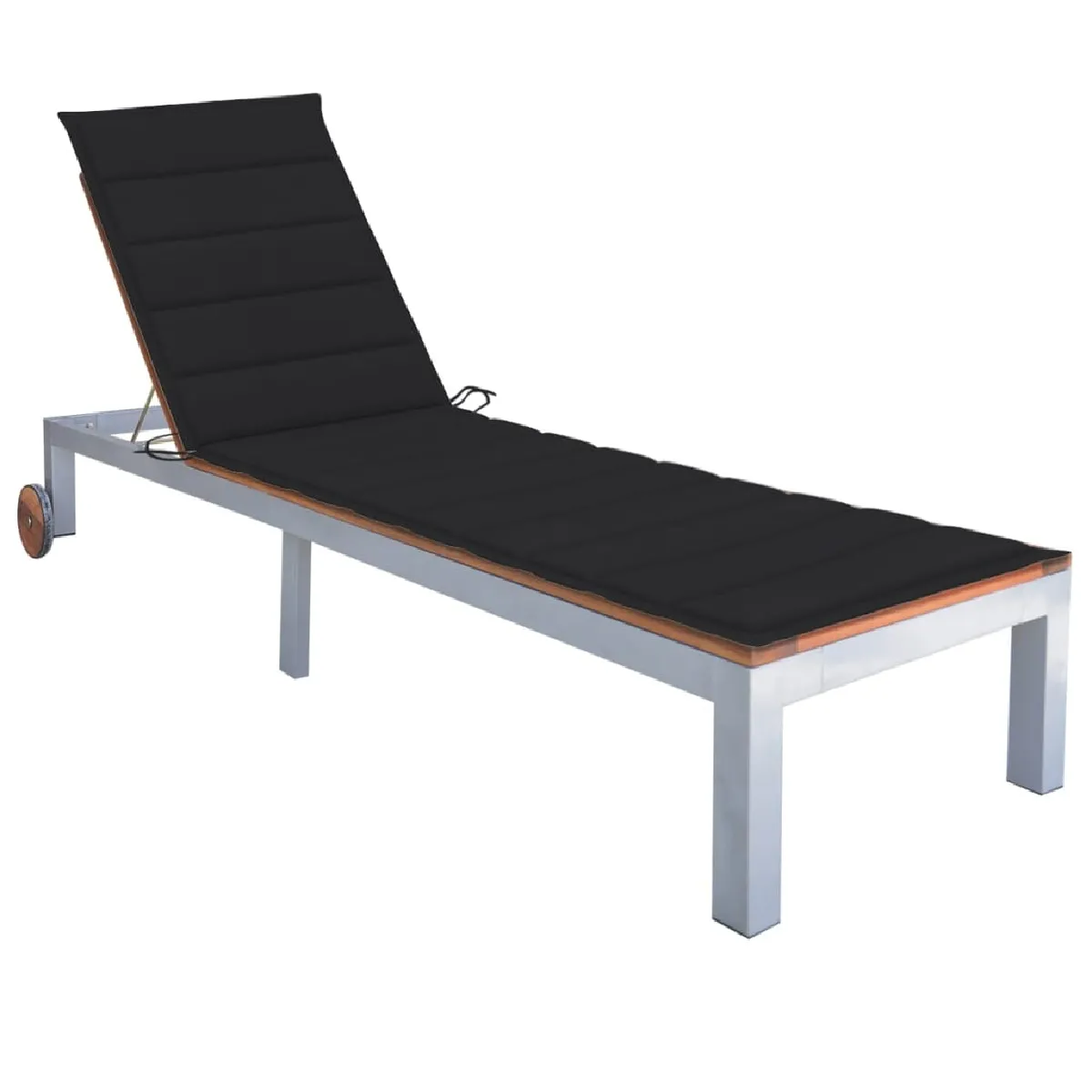 VidaXL Chaise Longue Acacia - vue 4