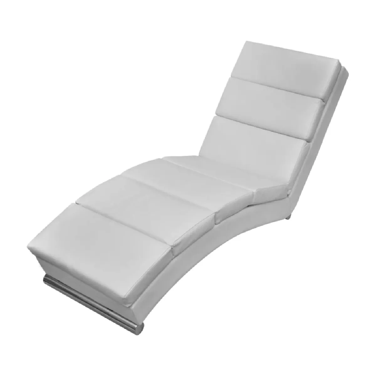 VidaXL Chaise longue similicuir - Blanc