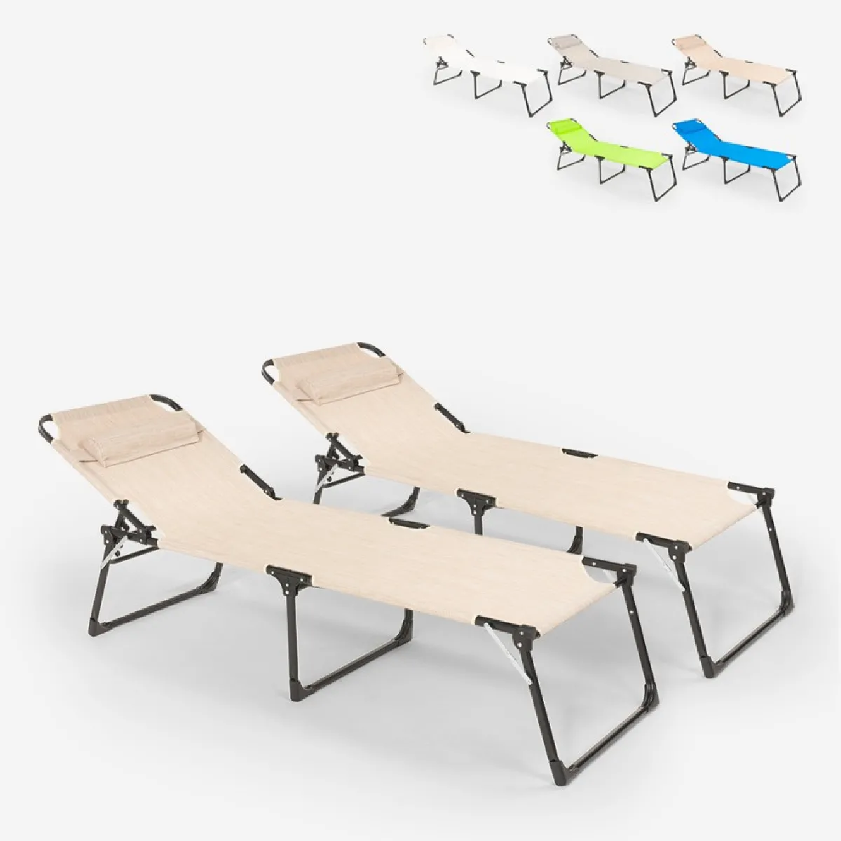 Beach and garden design Chaise longue Mauritius - Beige Beach and garden design Chaise longue Mauritius - Beige