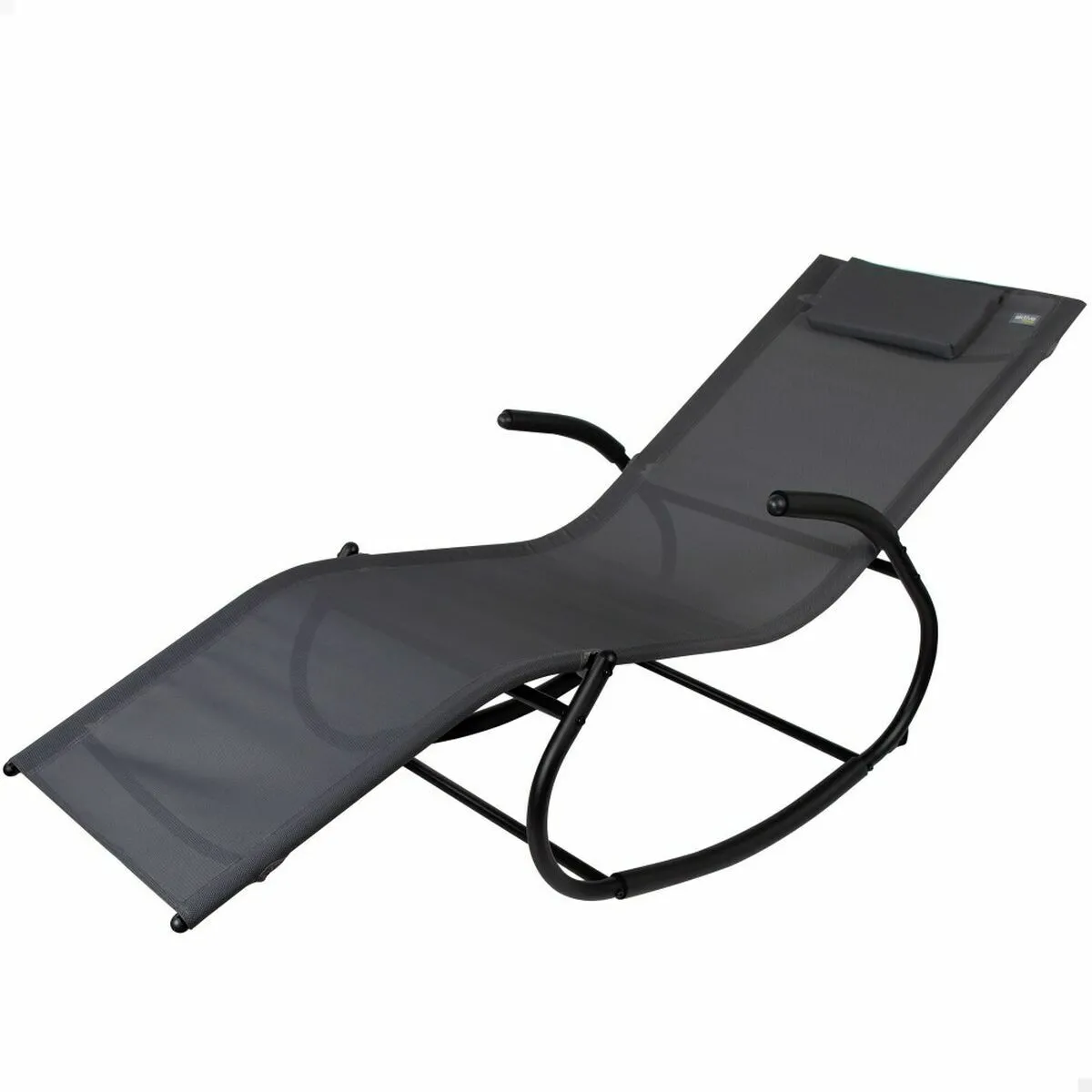 Aktive Chaise longue de jardin - Noir Aktive Chaise longue de jardin - Noir