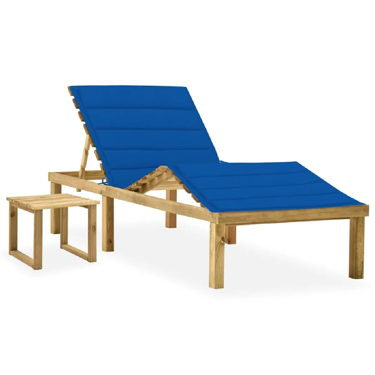 vidaXL Chaise longue de jardin Pin imprégné - vue 2