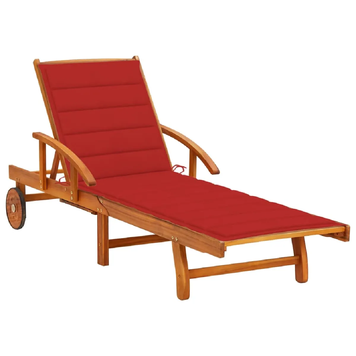 vidaXL Chaise Longue de Jardin avec Coussin Bois d'acacia - vue 7