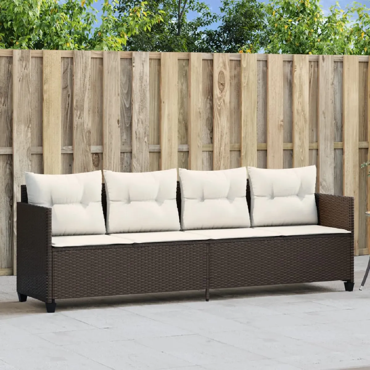 vidaXL Chaise longue avec coussins - vue 2