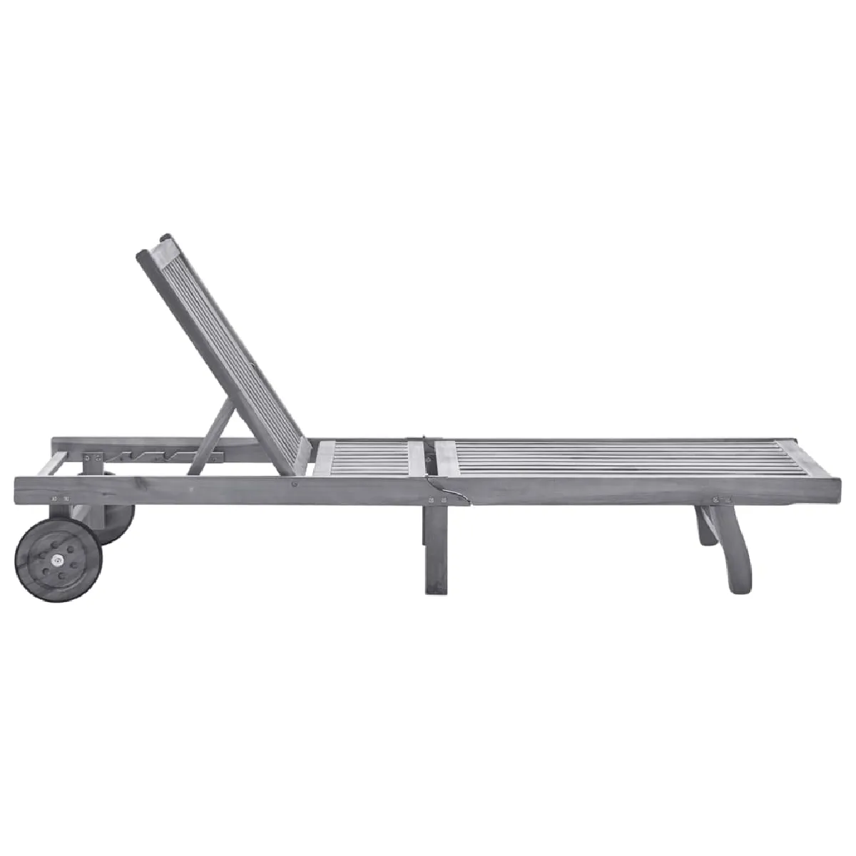 Helloshop26 Chaise longue acacia - vue 2
