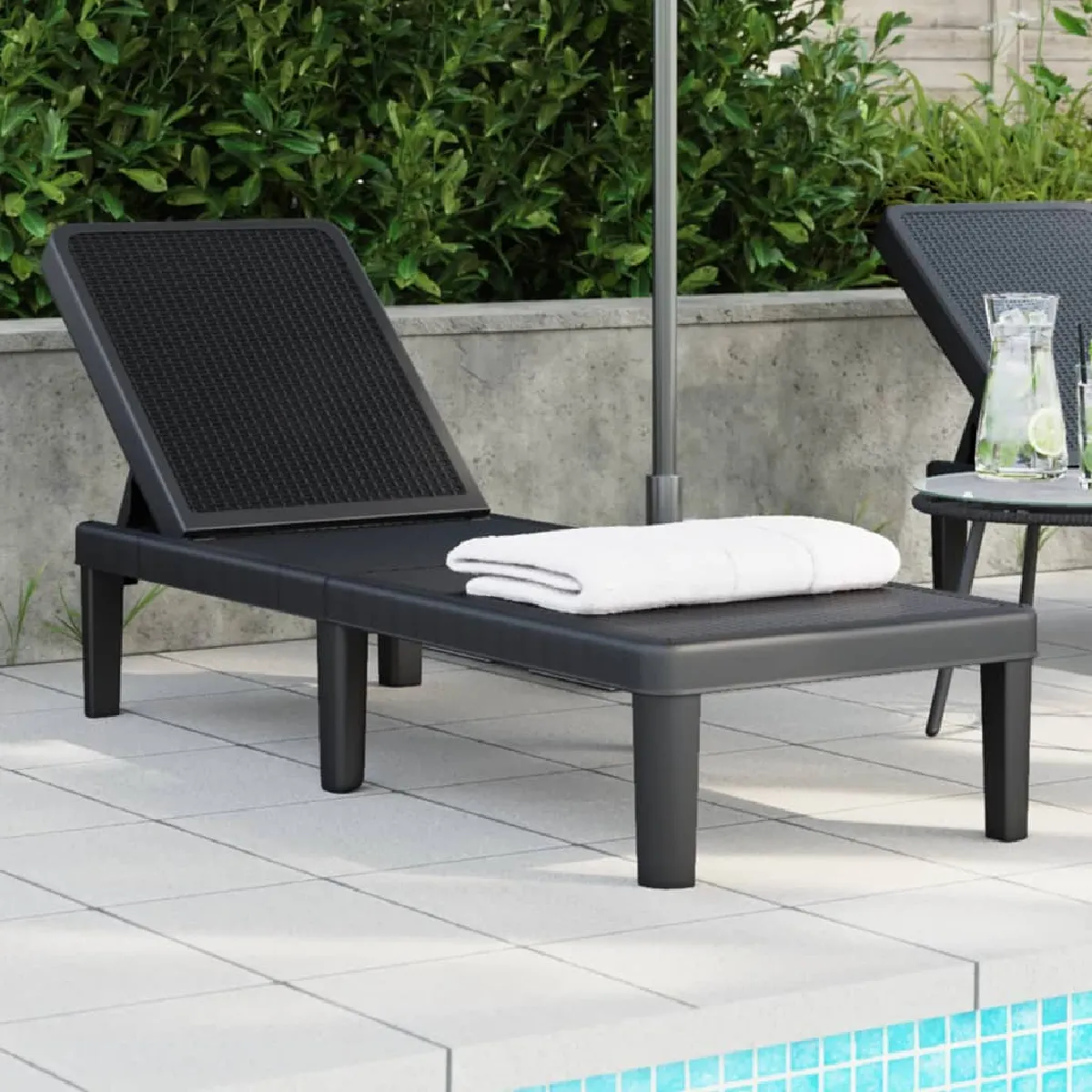 vidaXL Chaise longue réglable - vue 2