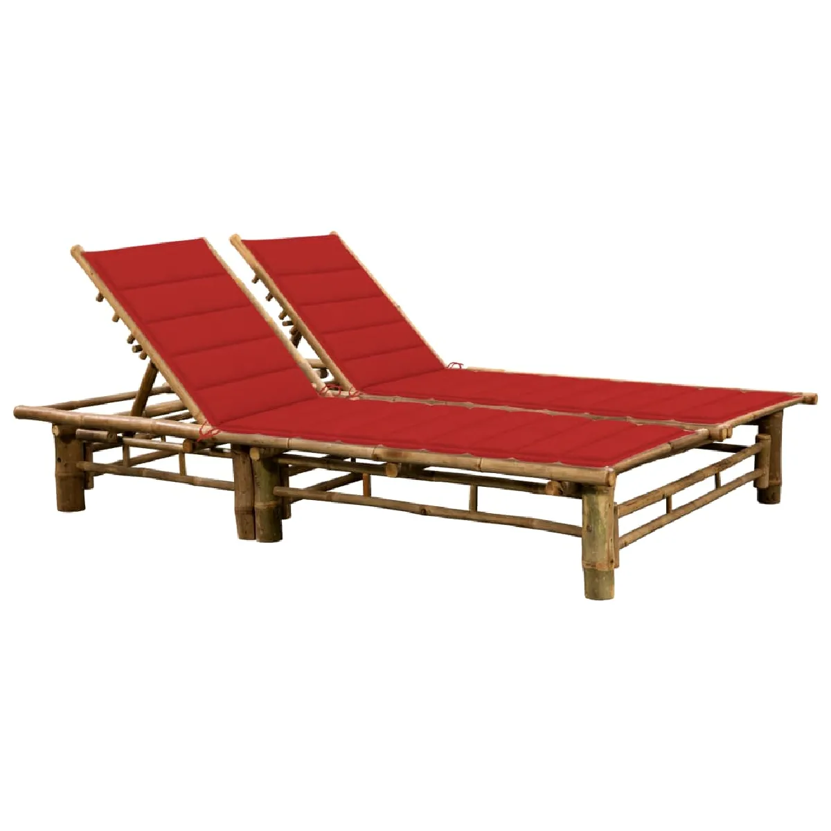 vidaXL Chaise longue 2 personnes - Bambou