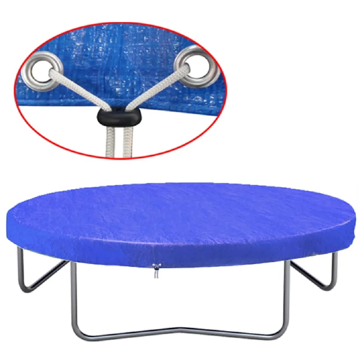 VIDAXL  Housse de trampoline PE 450-457 cm Bleu fonc&eacute;