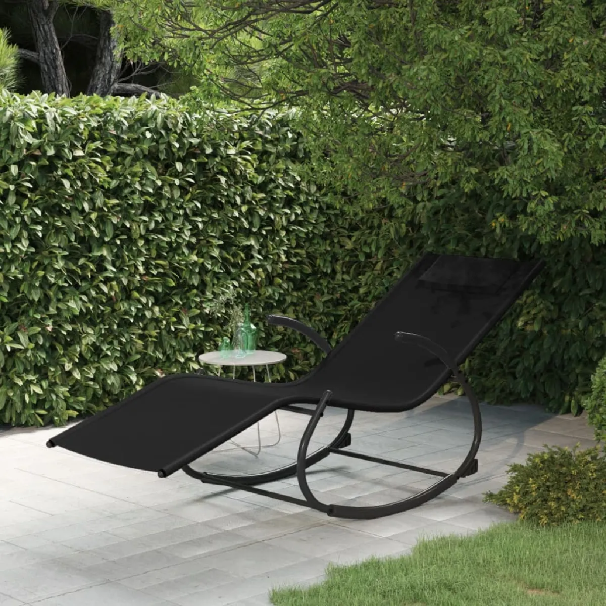 Vidaxl Chaise À Bascule Textilène