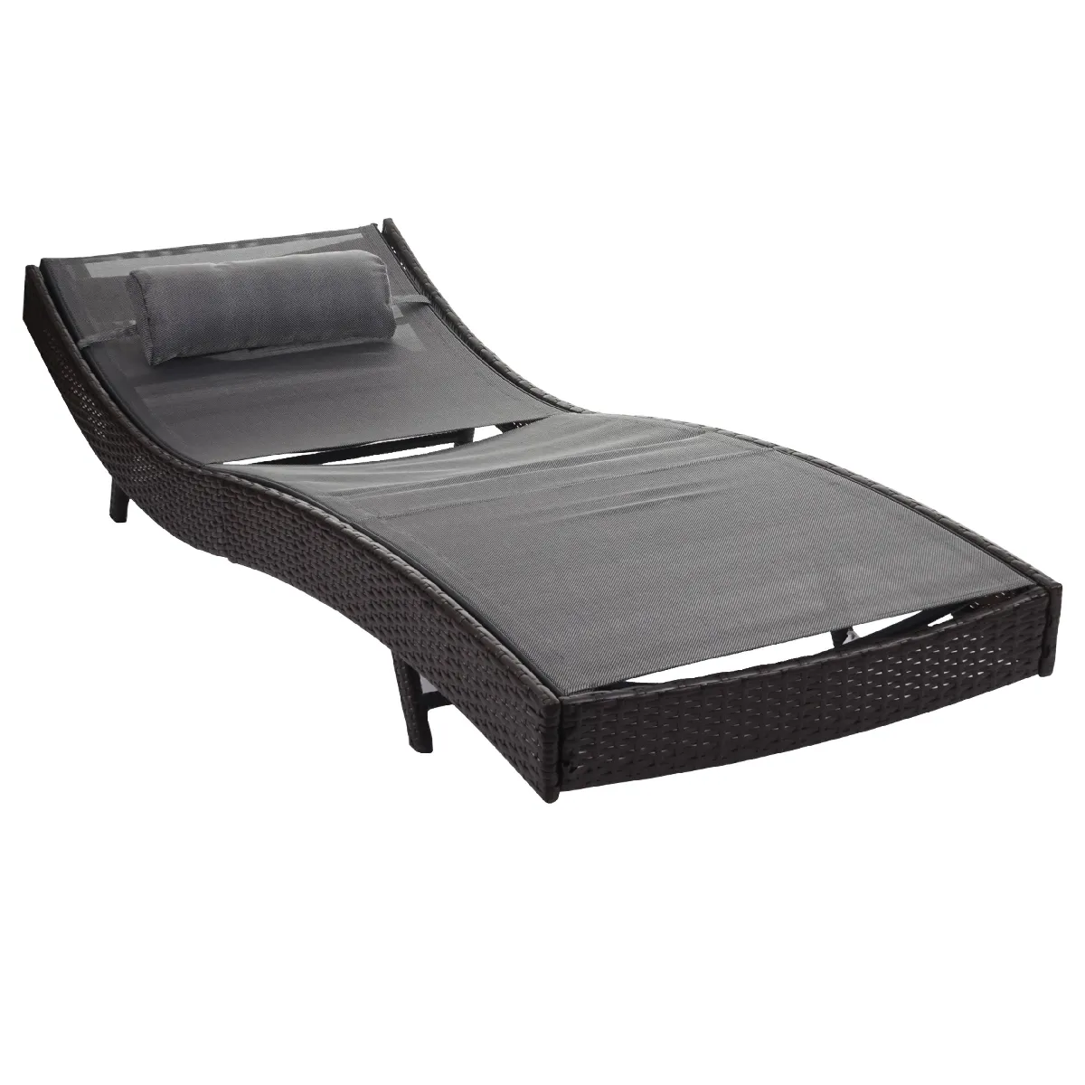 Decoshop26 Chaise longue résine tressée - vue 2