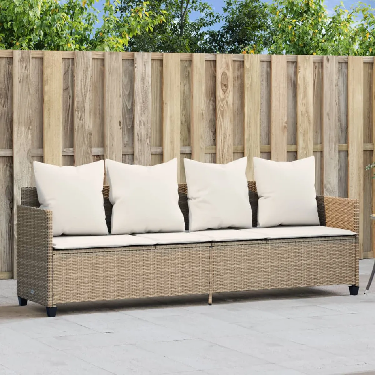VIDAXL - Chaise Longue - Meuble de Jardin - Beige - Image 3