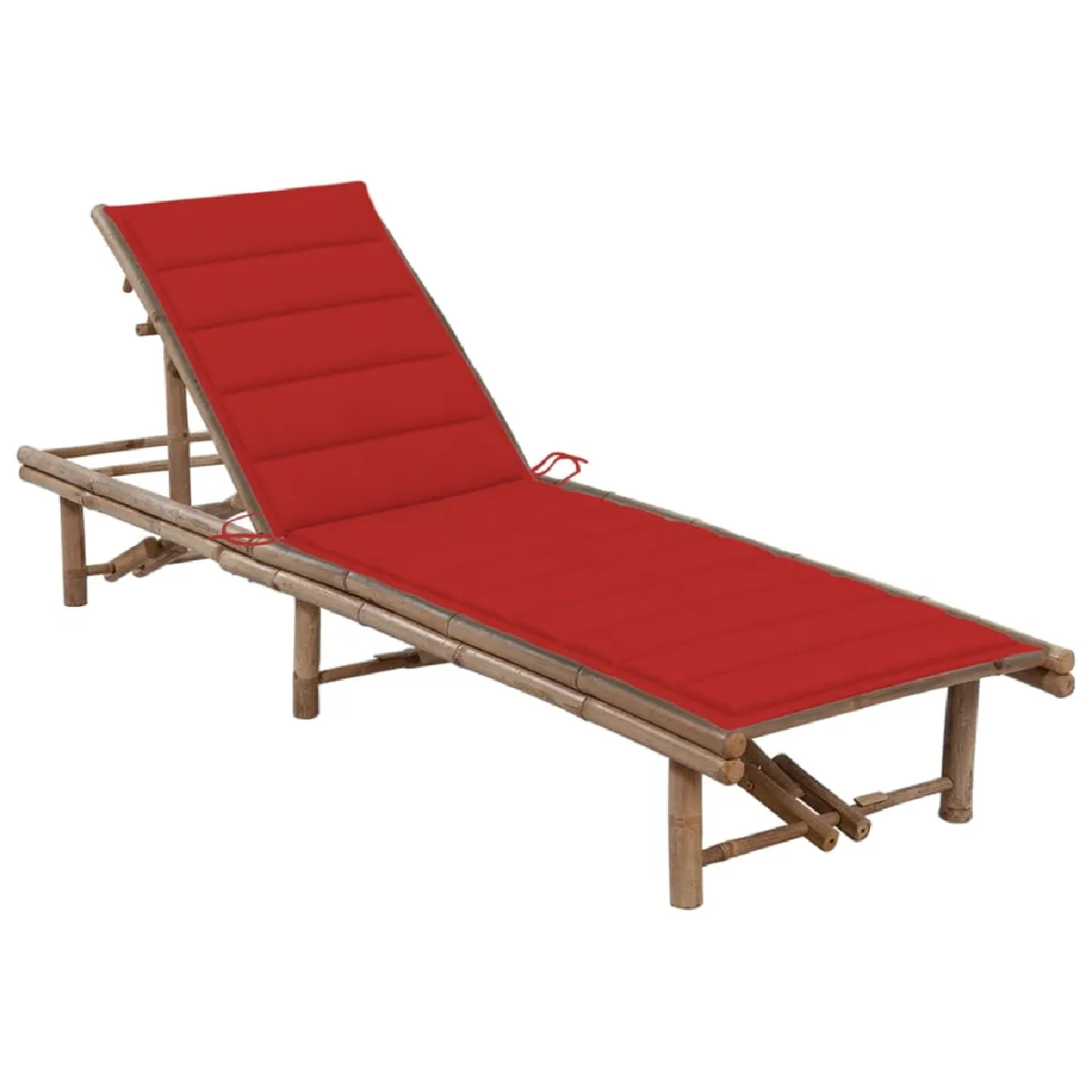 vidaXL Chaise Longue Double Bambou - vue 5