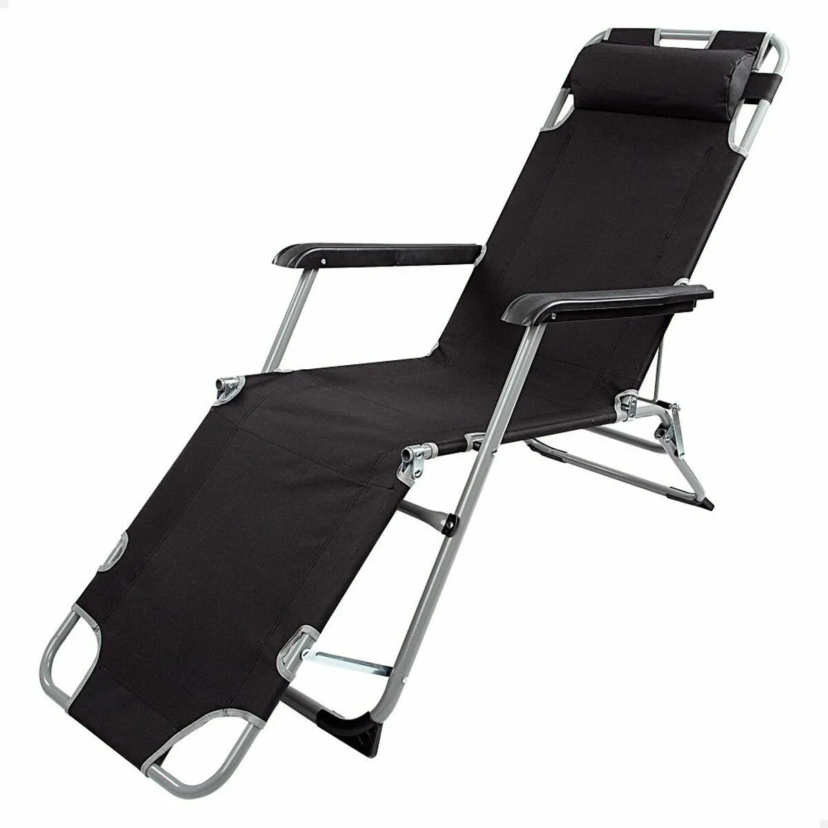 Chaise longue inclinable Aktive - Noir Chaise longue inclinable Aktive - Noir