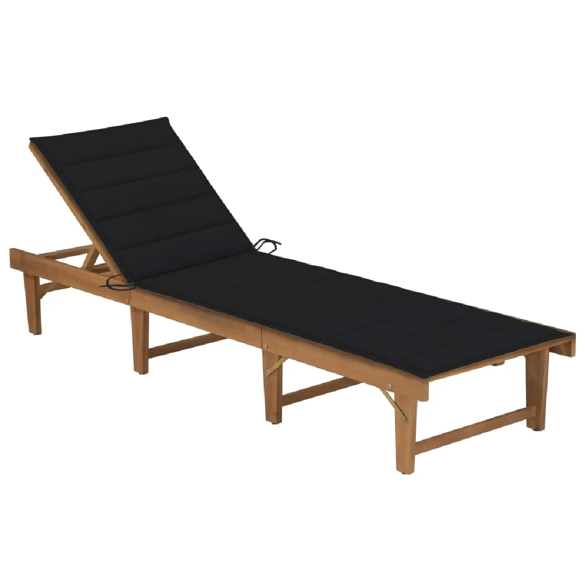 vidaXL Chaise longue Acacia solide