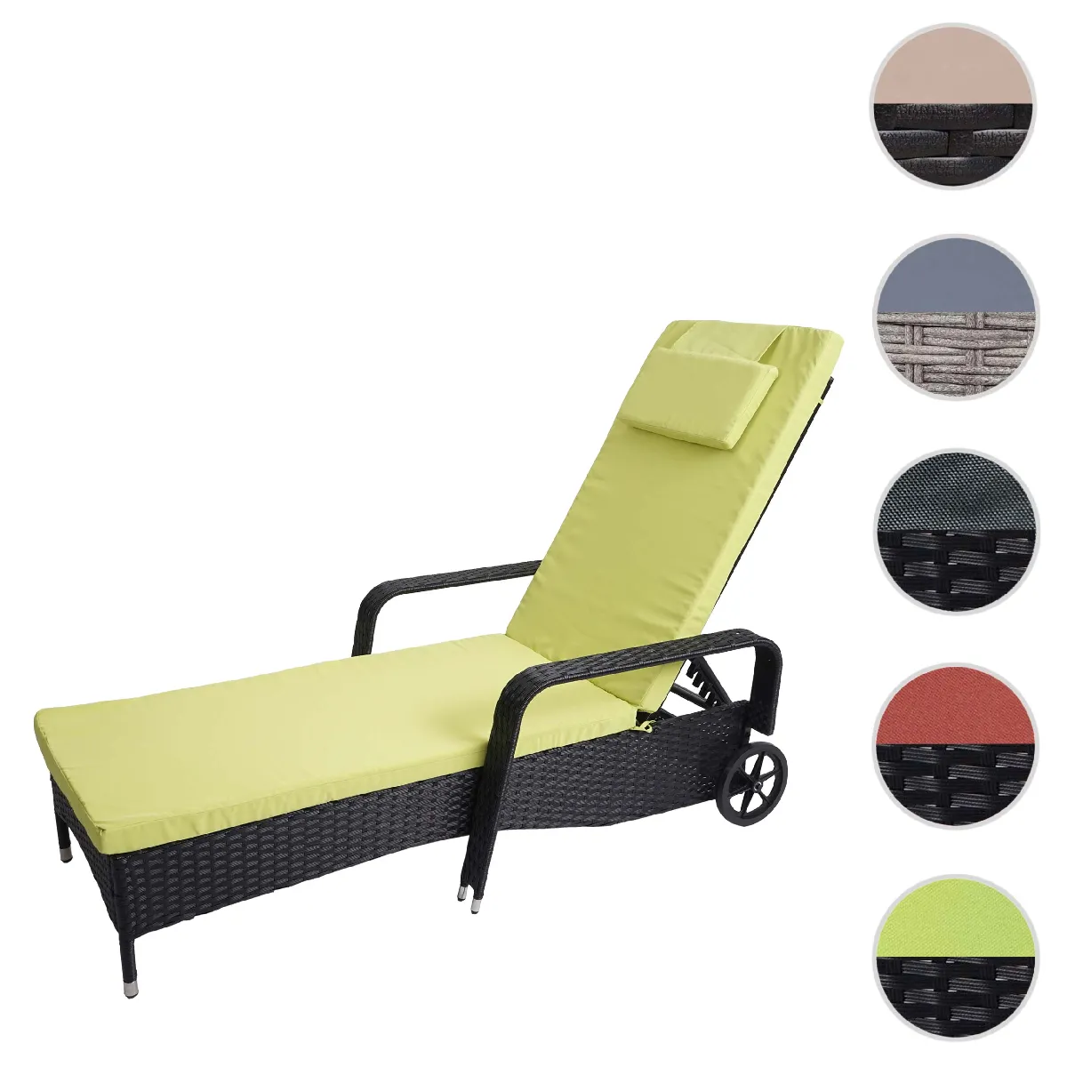 Mendler Vert Chaise Longue De Jardin