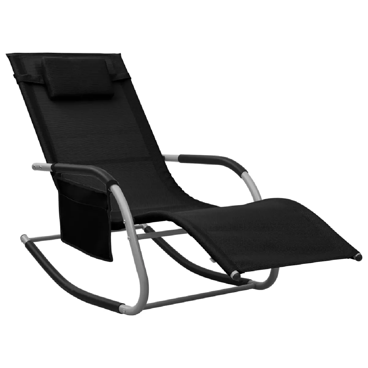 vidaXL Chaise longue Textilène et Aluminium - vue 2
