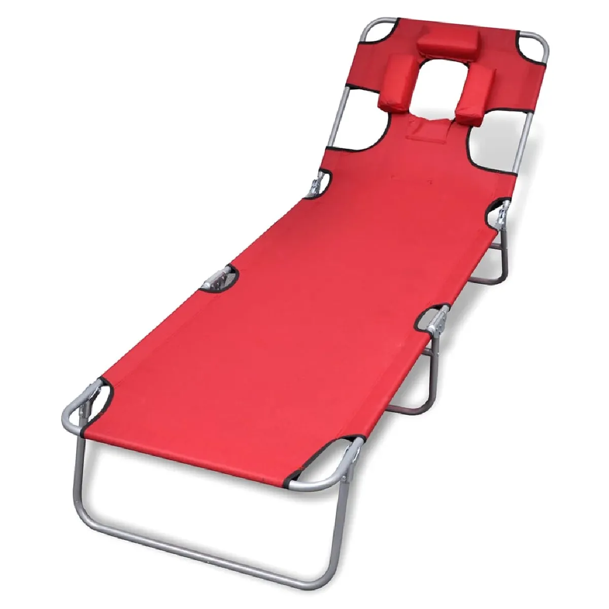 vidaXL Chaise longue - Rouge