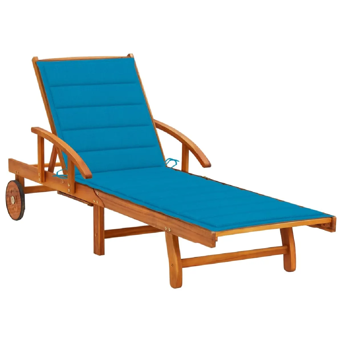 vidaXL Chaise Longue de Jardin avec Coussin Bois d'acacia - vue 8