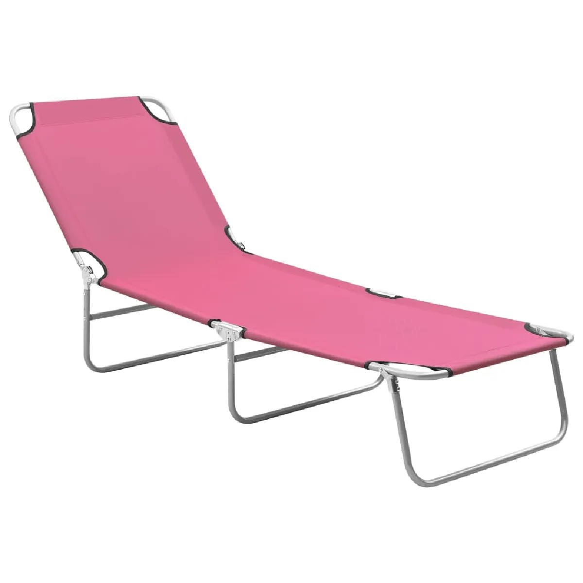 vidaXL Chaise longue pliable - Rose