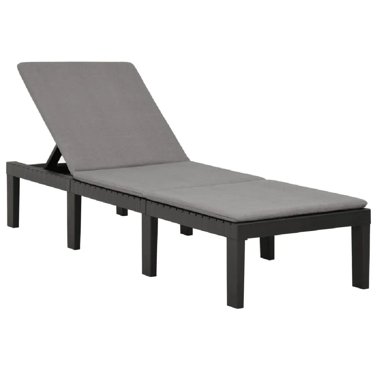 Vidaxl chaise longue pliable résine tressée - vue 7