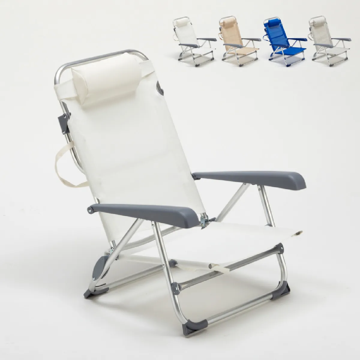 Beach and garden design Chaise transat - Blanc