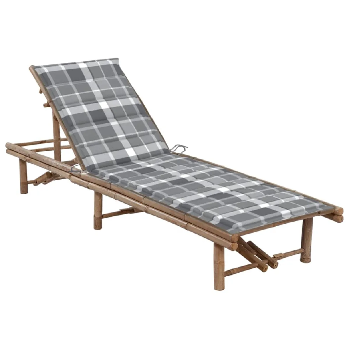 vidaXL Chaise Longue Jardin Bambou