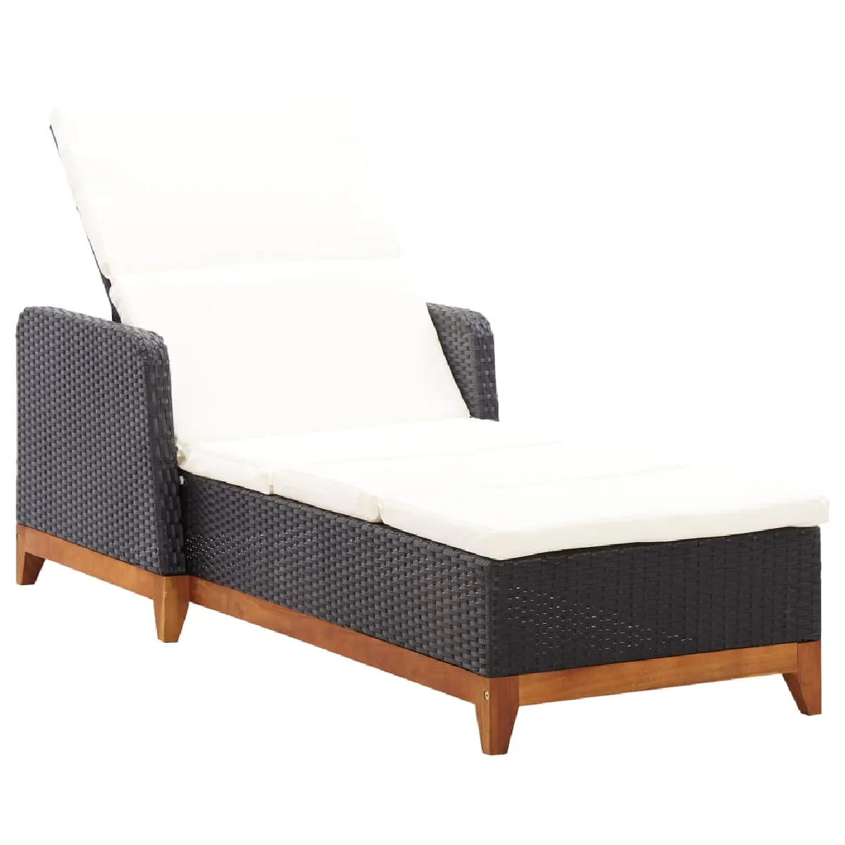VidaXL Chaise Longue Acacia - vue 2