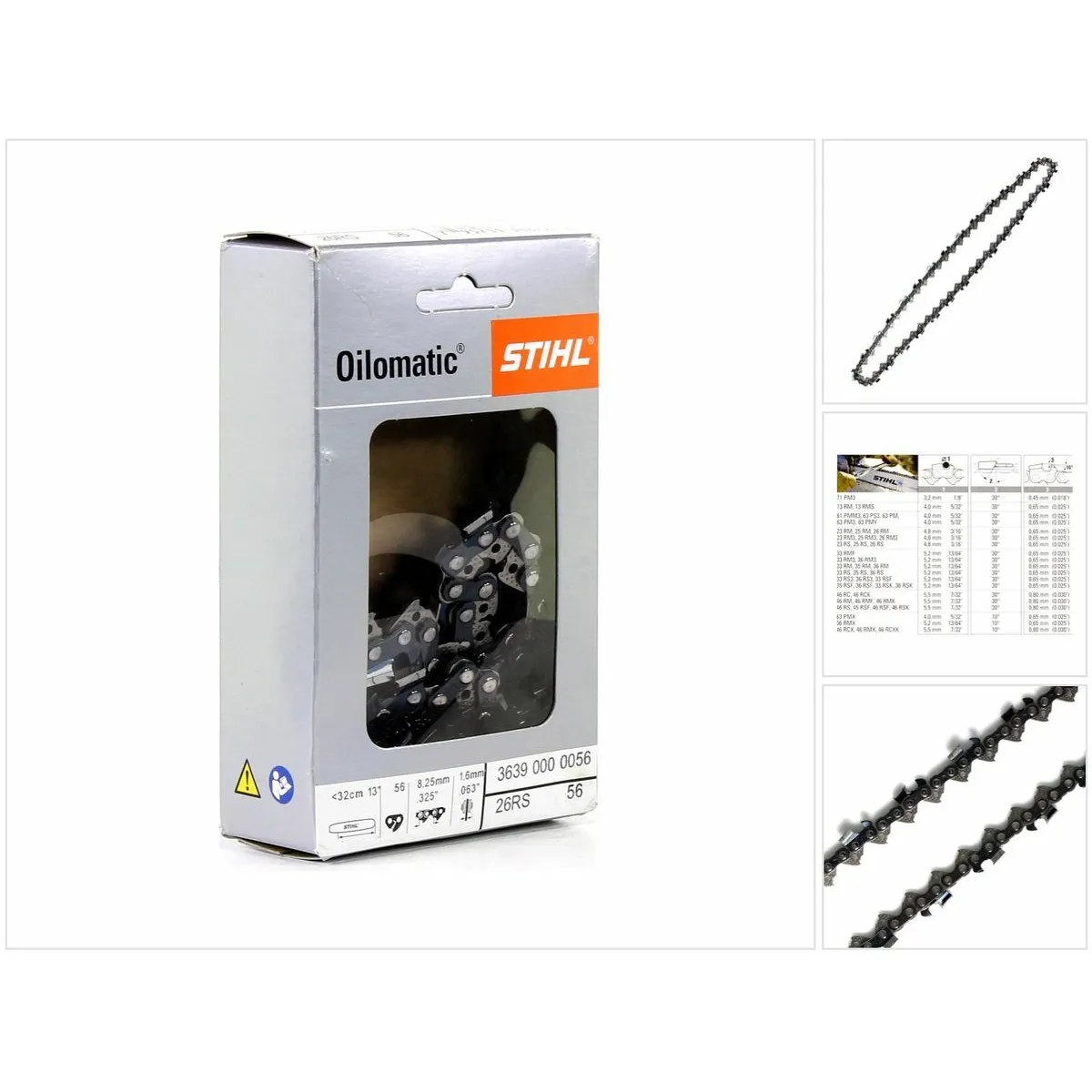 Tronçonneuse STIHL .325 ''1 6 MM 56 GL 32 CM COMPLET À RSC 3639 000 00 - vue 3