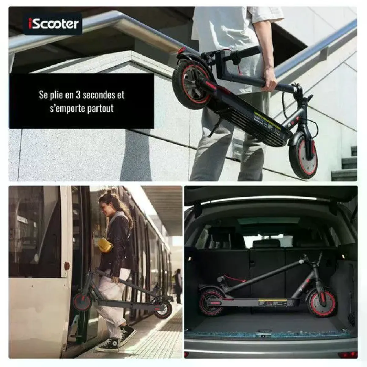 iScooter i9 350W - Trottinette électrique - Rue du Commerce - inactif