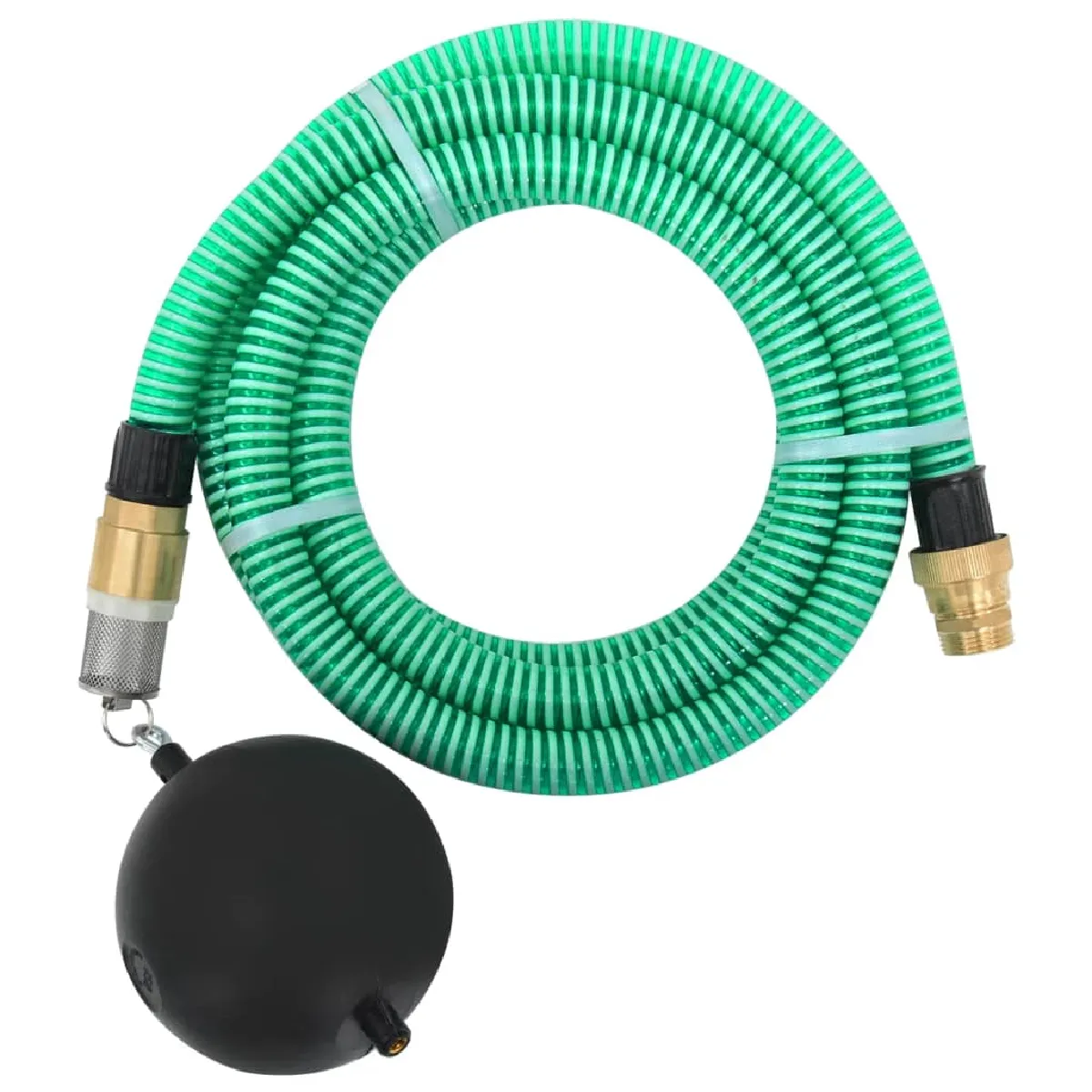 Non Communiqué Vert Vidaxl Tuyau D'aspiration Avec Raccords En Laiton 1,1 20 M Pvc - Image 2