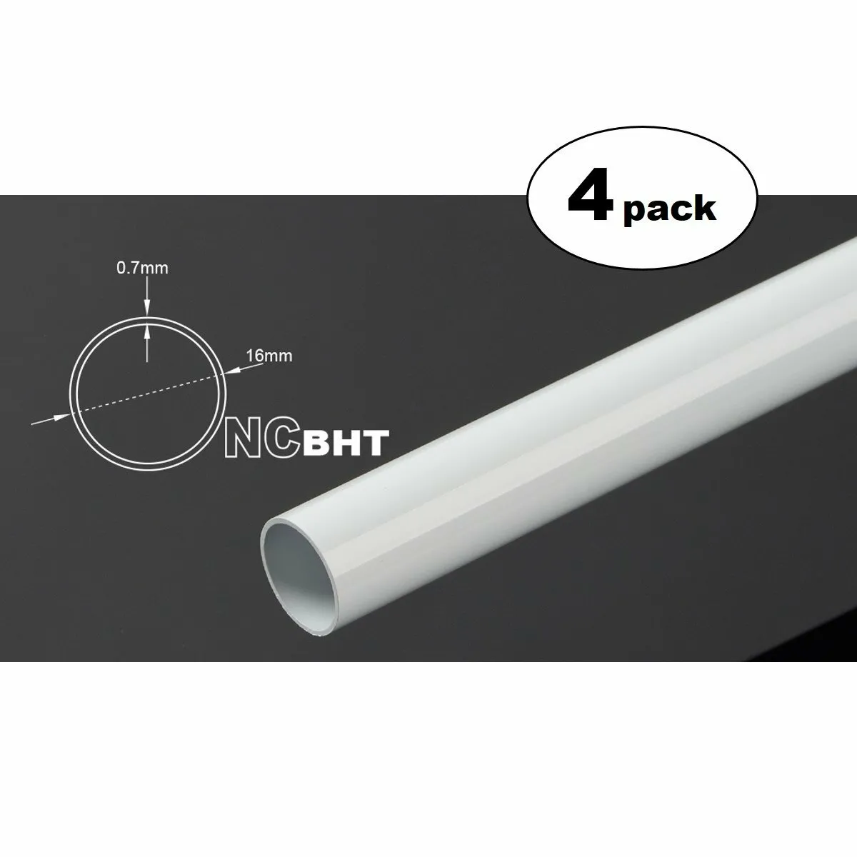 Bitspower Blanc Tubes Dur 16Mm Ad