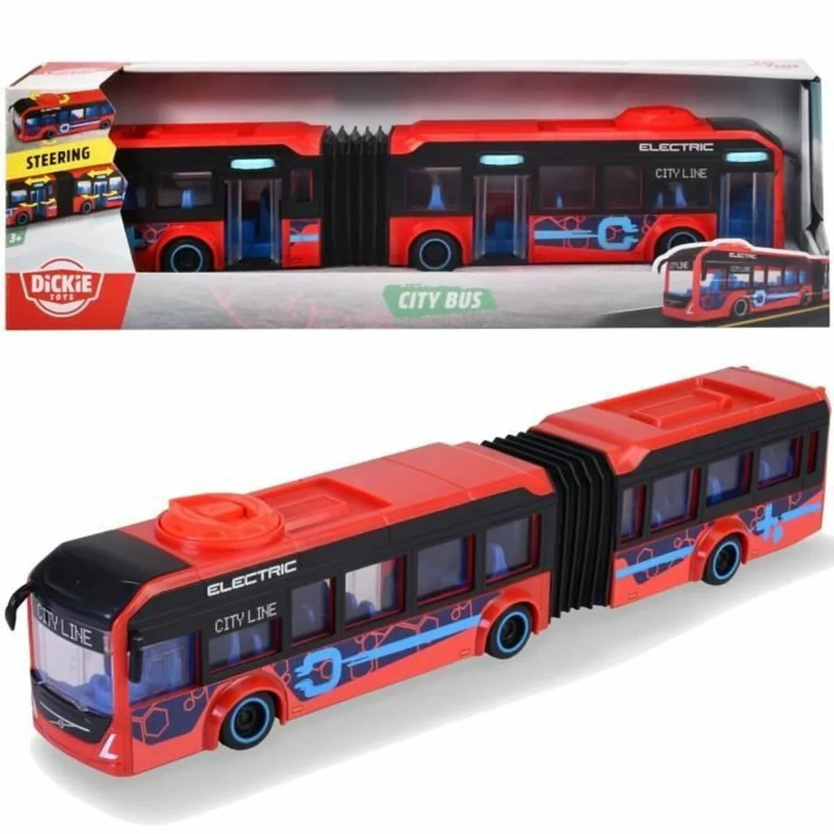 DICKIE TOYS  City Bus - Rouge