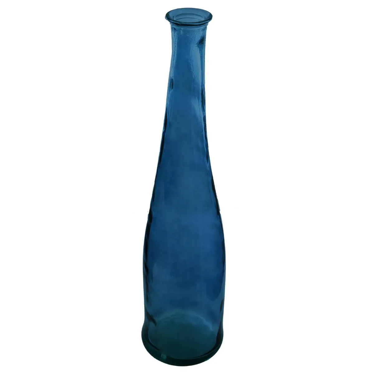 Atmosphera Bleu Vase Long En Verre