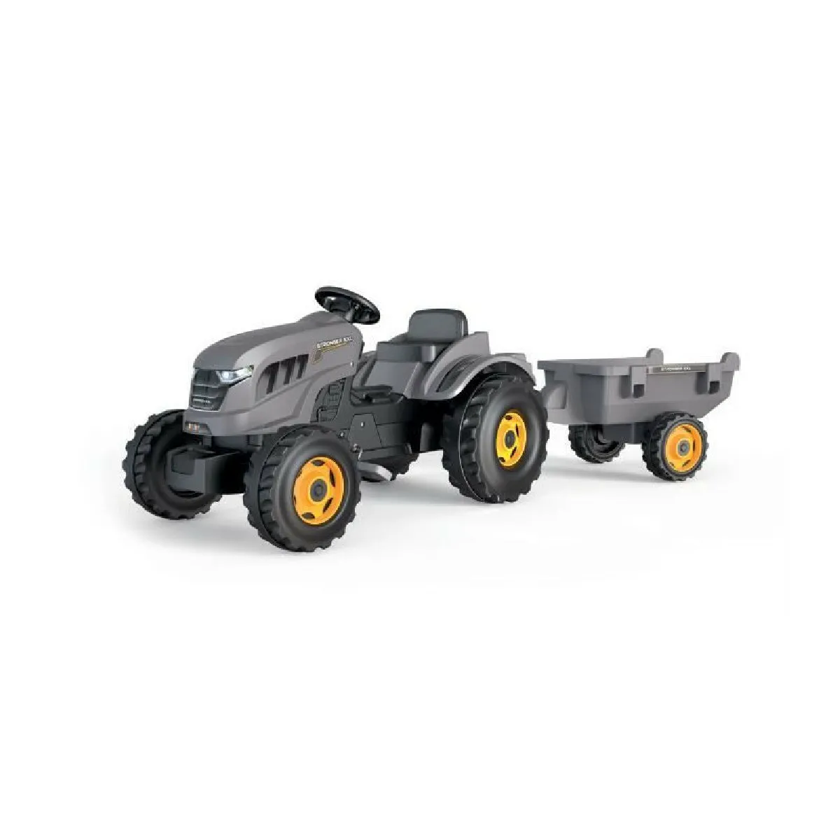 Smoby Tracteur a pédales Stronger + Remorque