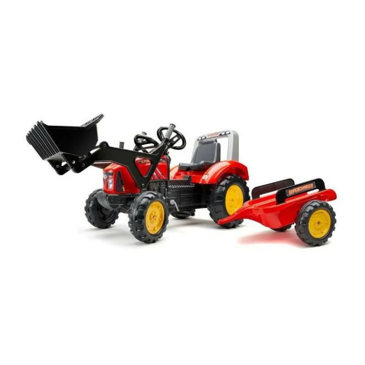 Falk Rouge Tractopelle À Pédales Supercharger