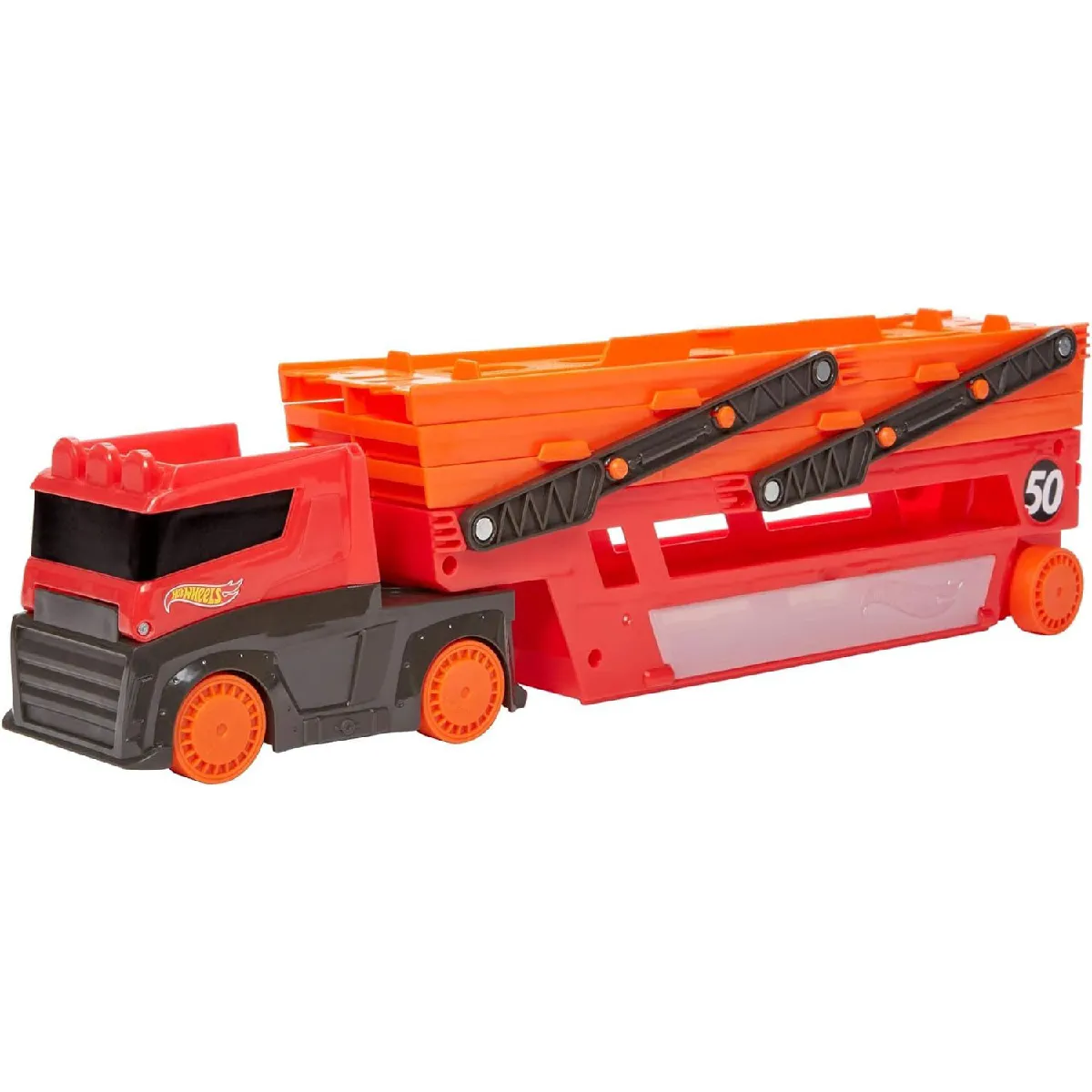 Hot Wheels Méga Transporteur Camion pour Transporter jusqu'à 50 Petites Voitures Jouet pour Enfant GHR48 - vue 4