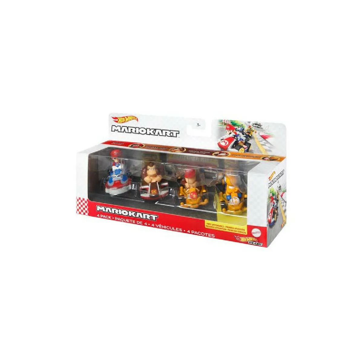 Hot Wheels Mario Kart Pack 4 véhicules