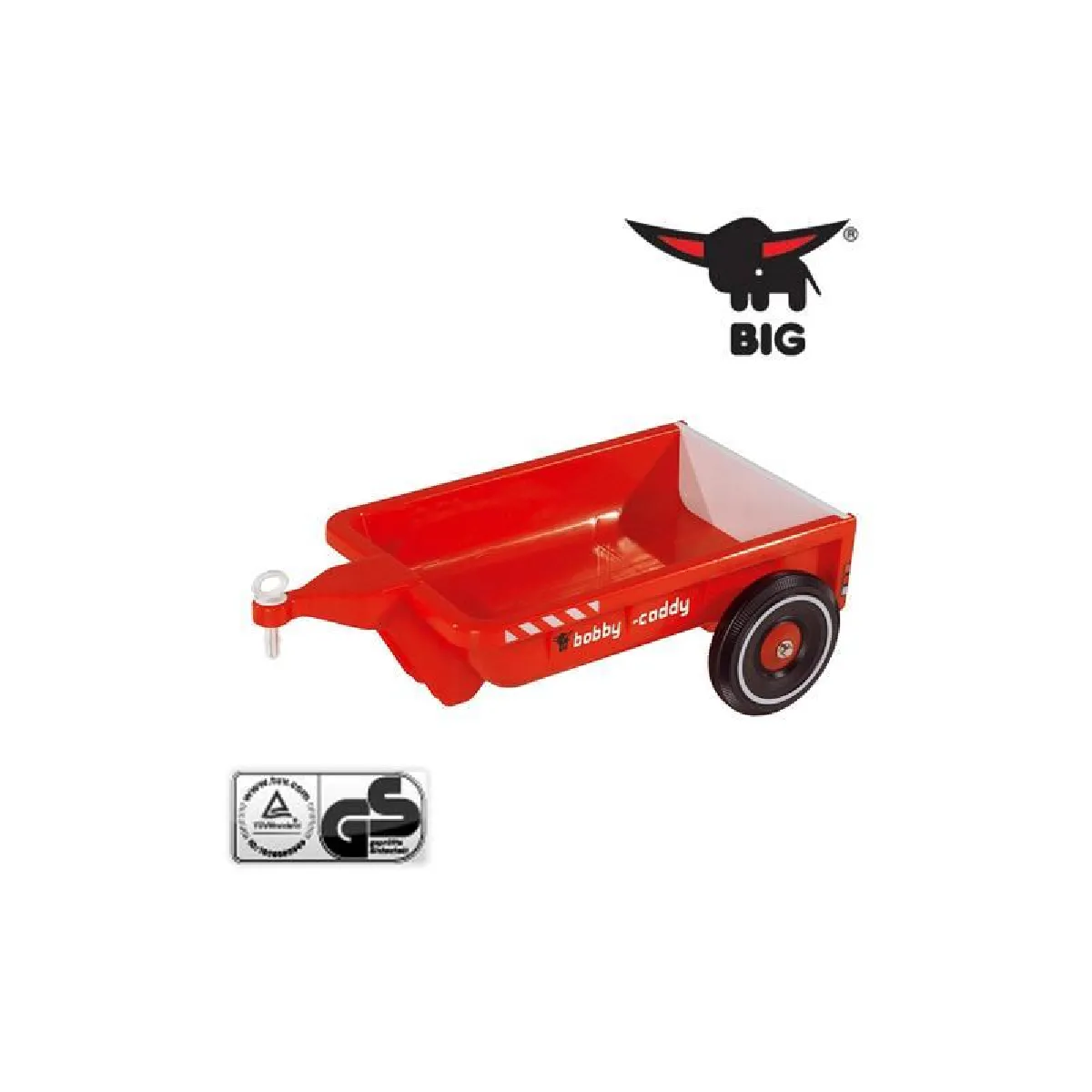 Remorque BIG Bobby-Caddy pour voiture de jeu rouge compatible BIG Bobby-Car - Image 3