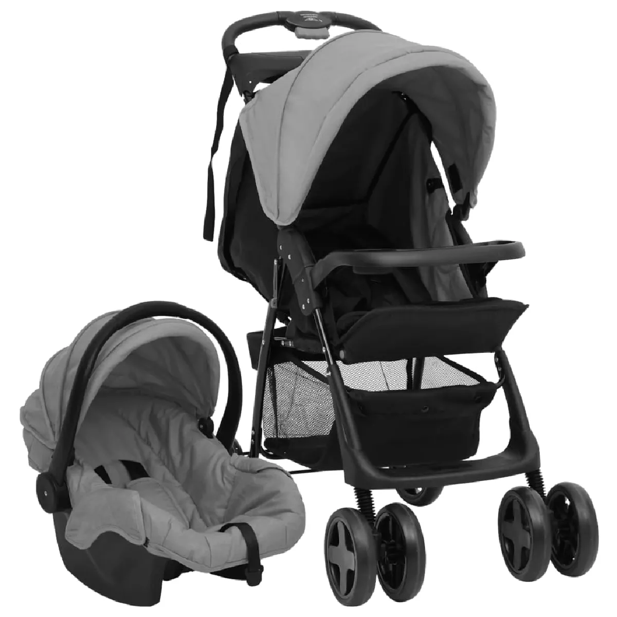 vidaXL Poussette 3-en-1