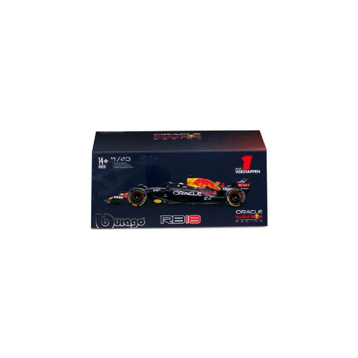 Bburago - Voiture de course Red Bull Honda RB18 - Échelle 1/43 - Rouge - Image 3