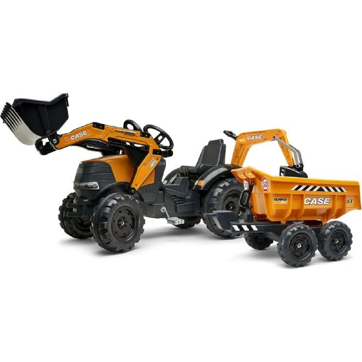 Falk Orange Tractopelle À Pédales